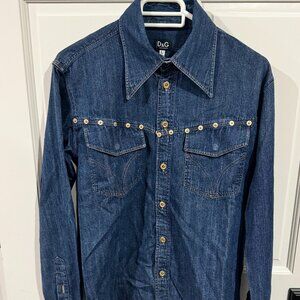 Dolce & Gabbana Long Sleeves Jeans Shirt Vintage 1998